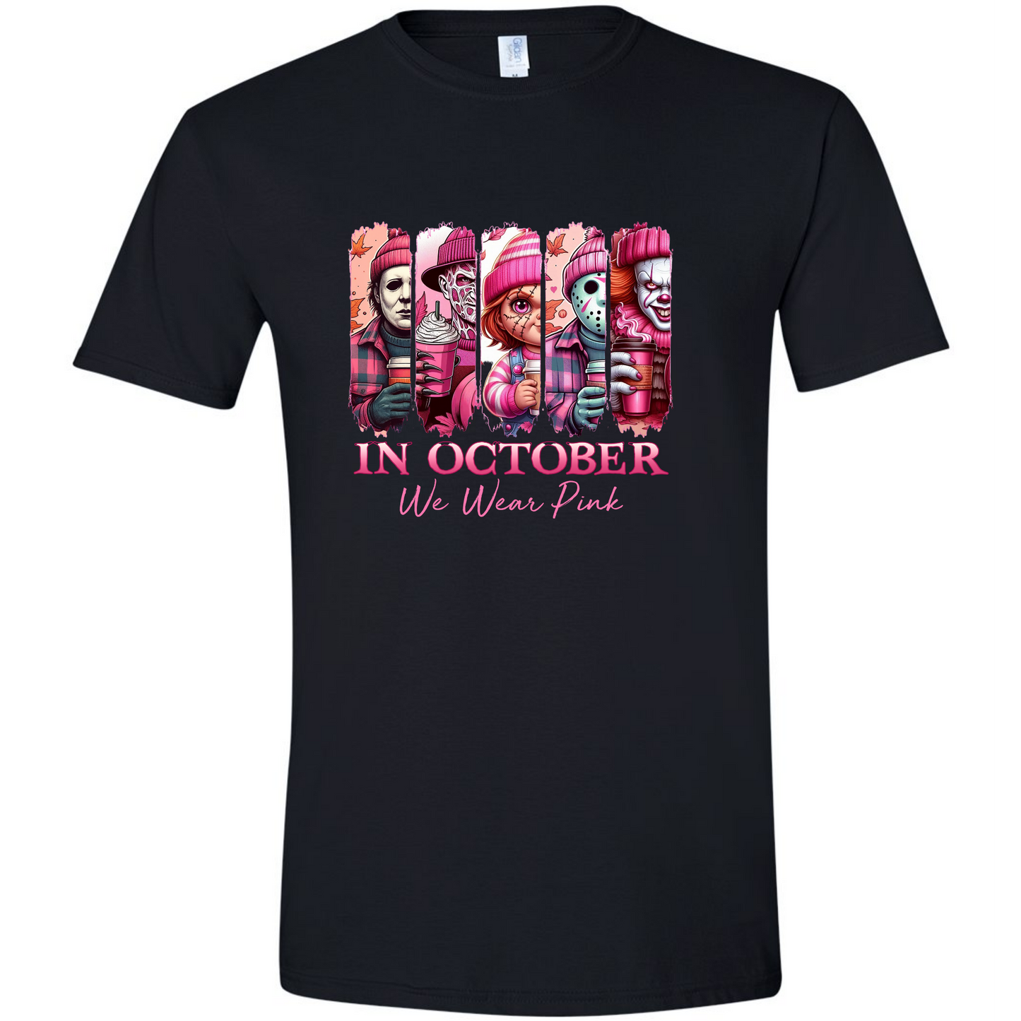 In October We Wear Pink Shirt | Friends Style Pink Awareness Tee | Breast Cancer Awareness Graphic T-Shirt
