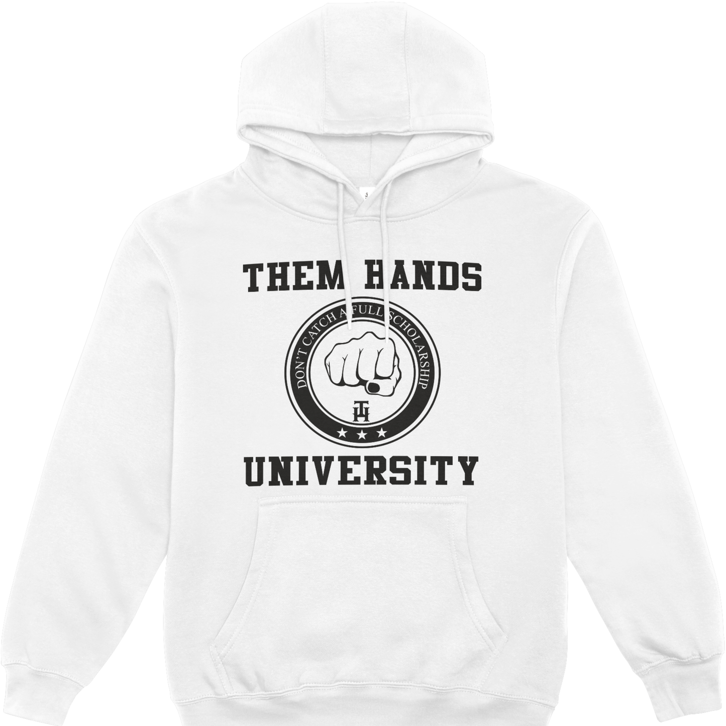 THEM HANDS UNIVERSITY | White Hoodie Edition