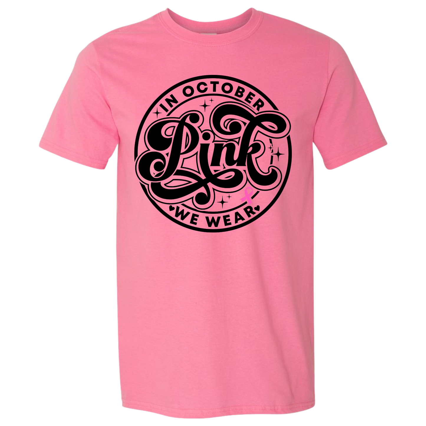 Breast Cancer Awareness Shirt | Black Tee with Pink Graphics | Support & Awareness T-Shirt