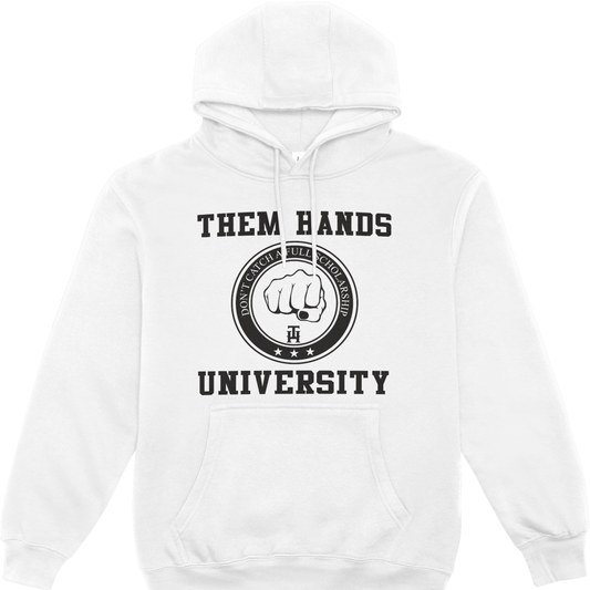 THEM HANDS UNIVERSITY | White Hoodie Edition