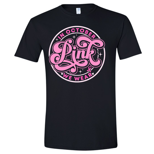Breast Cancer Awareness Shirt | Black Tee with Pink Graphics | Support & Awareness T-Shirt